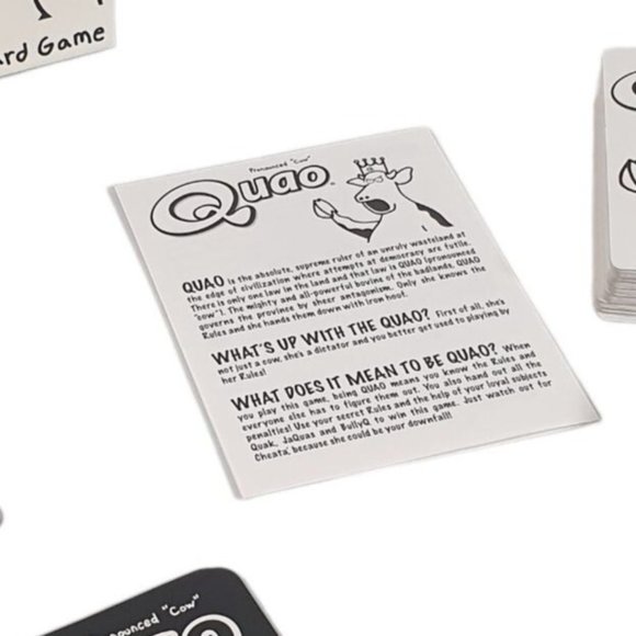 Quao Pronounced Cow Card Game Complete Set Family Night Ultimate Dictatorship - Picture 5 of 5